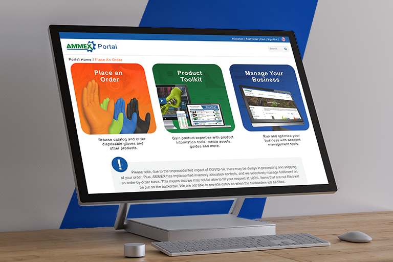 AMMEX's Online Portal is your one-stop shop for everything you need to manage your disposable glove distribution business.