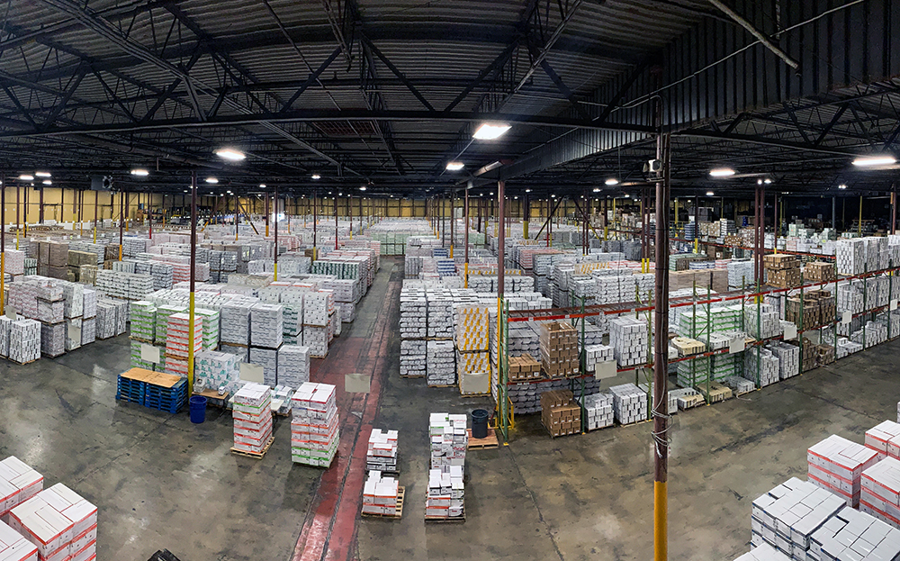 A photo of AMMEX's Atlanta warehouse.